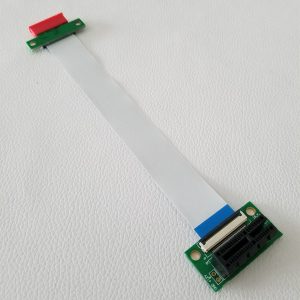 pci-e pci express 1x male to female extension cable 90 degree riser 15cm & 23cm flex ribbon cable