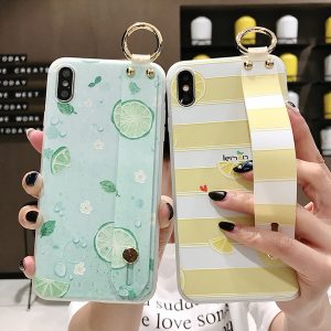 peony flower cases for iphone 11 pro max cases xs max xr silicone bracket 6 7 8plus soft shell wristband phone case