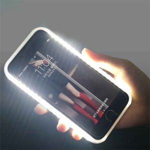 perfect selfie light up glowing case cover for iphone x xs 6 7 8 plus luxury luminous phone case for samsung ing