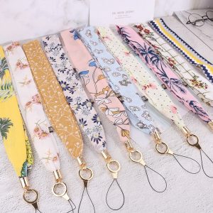 phone silk lanyard letter tags strap neck lanyards for keys id card pass gym mobile phone usb badge holder diy hang rope retail link