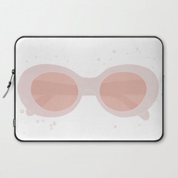 pink sunglasses Computer Cover by watercolor paradise - Laptop Sleeve - 15"