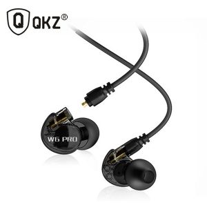 plug-in moving coil w6 pro in-ear wired control earphone bass with mic hifi magic sound headset