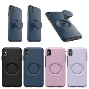 pop symmetry mobile phone protective pop cover case for apple iphone x xs max xr for iphone 11 pro max scalable grip stand cellphone cases