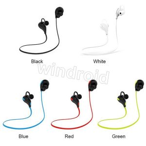 portable neckband noise cancelling stereo headset sport in ear earphone earbuds running qy7 wireless bluetooth 4.1 headphones 100pcs