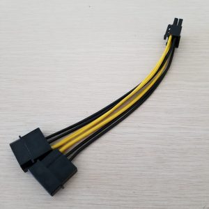 power cable pc server internal dual 2 ide molex to cpu 8pin converter cord 18awg wire 15cm