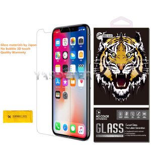 premium transparent tempered glass protective screen protector for iphone x 6 7 8 plus xr xs max 11 pro max retail package