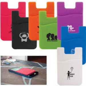 promotional gift 3m sticker silicone wallet credit card holder business card holder for cell phone