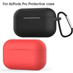 protective soft silicone case for airpods pro airpods3 shockproof earphone waterproof bags case earbuds cover with hook