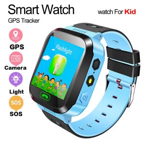 q528 children smart watch with flashlight baby watch 1.44 inch sos call location tracking device for kid safe watches