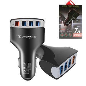 qc 3.0 cell phone car charger 4 usb ports fast charge adapter smart charger 12v 3.1a quick charger for iphone android