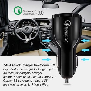 qc3.0 dual usb car charger for samsung fast charger for iphone chargers 5v 3a portable phone charger for samsung galaxy s9 plus