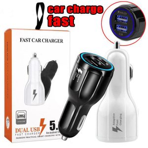 qc3.0 fast charge 3.1a quick charge car charger dual usb fast charging phone charger s8