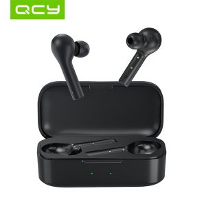 qcy t5 bluetooth 5.0 wireless earphones sport running earbuds touch control & comfortable wearing with dual mic