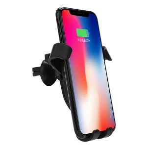 qi fast wireless charger gravity car mount for samsung galaxy s9/s8/s7/iphone 8