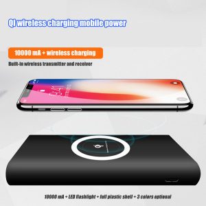 qi multifunction wireless charger portable 10000 mah power bank for iphone 7/8/x samsung galaxy s7/s8 10000 mah mobile phone charger