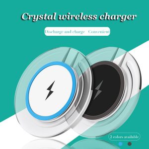 qi wireless charger portable fantasy crystal universal led lighting phone tablet charging pad for samsung galaxy s8 iphone x 8