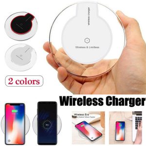 qi wireless charger ultra thin led fast charging pad for iphone xs x 8 plus samsung huawei mate 20 pro wireless charger