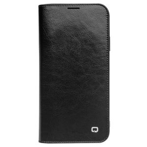 ql luxury genuine leather phone cover for apple iphone 11 flip case with card slots pocket