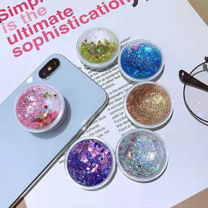 quicksand glitter 3d phone holder for iphone xs max xr 8 7 plus samsung note 9 note8 cellphone holder 3m glue expandable grip