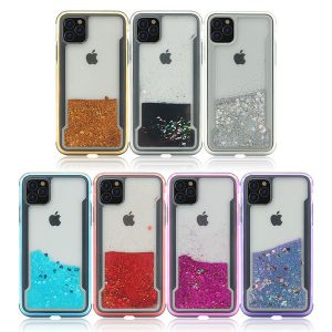 quicksand liquid phone case for iphone 11 pro max xs max xr x xs tpu pc bling glitter quicksand back cover