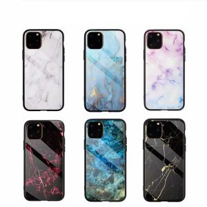 real tempered glass hard case for iphone 11 pro xs max xr x 8 7 6 plus soft tpu marble natural granite stone rock hybrid luxury phone cover