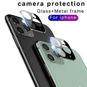 rear camera screen protector titanium alloy tempered glass film metal frame back lens protection for iphone 11 pro max with retail package