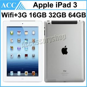 refurbished original apple ipad 3 wifi + 3g cellular 16gb 32gb 64gb 9.7 inch ios dual core 1.0 ghz a5x chipset tablet pc dhl 1pcs