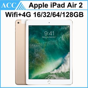 refurbished original apple ipad air 2 ipad 6 wifi + 4g cellular 16gb 32gb 64gb 128gb 9.7 inch triple core a8x chip tablet pc dhl 1pcs