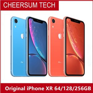 refurbished original apple iphone xr factory unlocked mobile phone 4g lte 6.1" hexa-core 12mp&7mp ram 3gb rom 64gb/128gb/256gb dhl