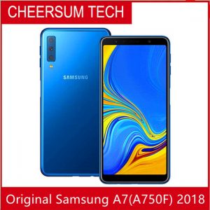 refurbished original samsung galaxy a7 2018 a750f dual sim 6.0 inch octa core 4gb ran 64gb rom 24mp 4g lte android 8.0 smart phone dhl