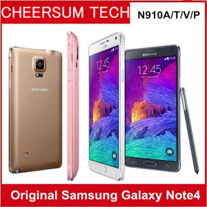 refurbished samsung note 4 n910a n910t n910v n910p cell phone 16mp camera 3gb ram 32gb rom 3g/4g 5.7'' touch smartphone