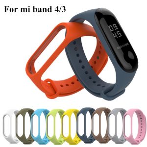 replacement silicone wrist strap watch band for xiaomi mi band 4 3 smart bracelet new watch strap smart accessories