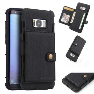 retro leather case for samsung galaxy s8 s9 plus card stand pu wallet case for samsung s9 s8 bag cover