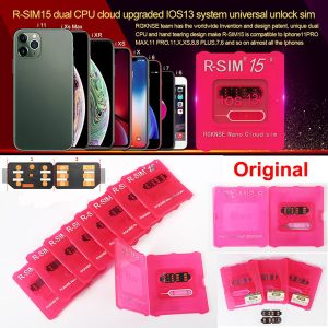 rsim15 for ios13 unlock card rsim 15 r-sim15 rsim 15 dual cpu upgraded universal unlocking for iphone 11 xs max xr xs x 6 7 8 plus ios7-13.x