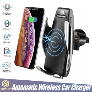 s5 wireless charger automatic clamping car charger holder mount smart sensor 10w fast charging charger for iphone samsung universal phones