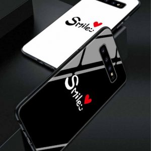 samsung s10/s10 plus/s10e/m10/m20 popular protective concise back cover letter print case shockproof phone case balck white case