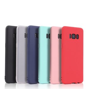 samsung s8 mobile phone shell matte note9 candy color s10 shatter-resistant sleeve s9plus all-inclusive matte tpu protective shell