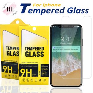 screen protector for iphone 11 pro xs max x xr 7 8 tempered glass for samsung j7 j5 prime with paper box