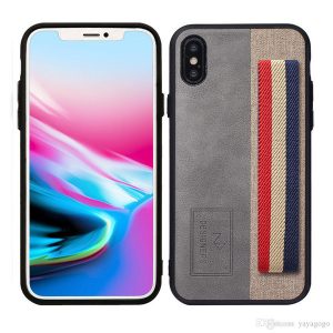 sell business style phone case splicing and coloring wrist cell phone case cover for iphone x wholesales price