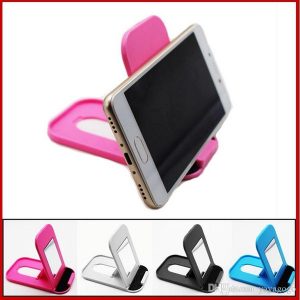 sell sell sell convenient mobile foldable designed cell phone holder charger hanger rack e416 with mirror