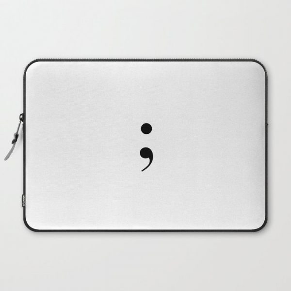 semi colon Computer Cover by SM_art - Laptop Sleeve - 15"