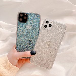 shiny sequins glitter powder phone case for iphone 11 11pro max cases for iphone x xs xr 6 6s 7 8 plus bling back cover