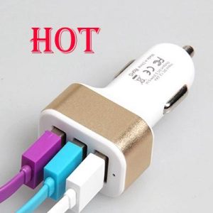 ship in one day new 3 port car charger usb universal for mobile phone with dhl ing