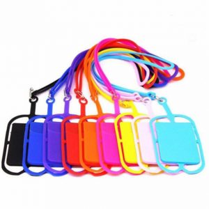 silicone lanyards neck strap necklace sling card holder strap keychain for iphone samsung huawei universal mobile phone