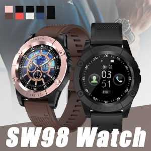 smart watch sw98 bluetooth wireless smartwatches with sim card slot camera hd display for android ios universal cellphones relógio inteligen