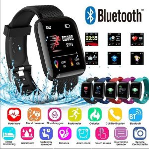 smart wearable device 116plus color touch screen smart watch wristband heart rate large screen blood pressure sleep suitable watch