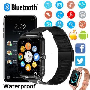 smart wearable device z60 smart bluetooth watch stainless steel support sim card tf card camera fitness tracker smart sports watch for ios a