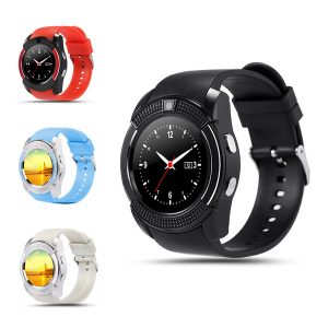 smartwatch v8 clock with sim tf card slot bluetooth suitable for ios android phone watches ips hd full circle display