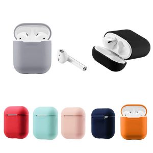 soft silicone cover case for airpods bluetooth wireless earphone cases cover skin accessories for apple air pods charging box protector