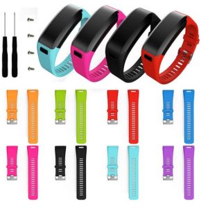 soft silicone replacement wrist watch band strap wristband for garmin vivosmart hr smart watch with screw tools